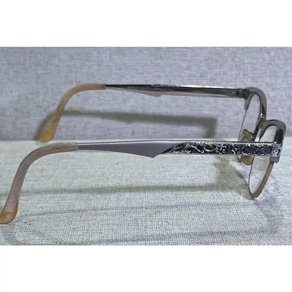 Vintage ArtCraft Silver Filigree Cat Eye Glasses Frames with Original Case